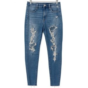 American Eagle Women Size 6  Next Level Stretch Ripped Distressed Jeans
